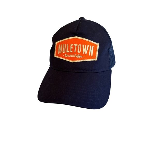 Muletown Roasted Coffee Trucker Hat Otto One Size Fits Most Snapback Navy Mesh C - Picture 1 of 5